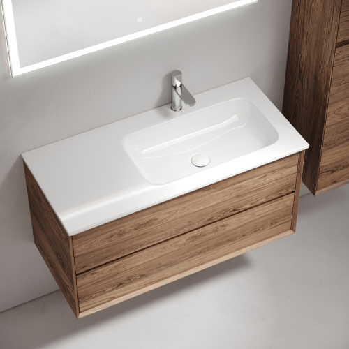 Тумба под раковину Sancos Marmi 2.0 MR2.0100RECH 100х40 подвесная цвет коричневый - фото 5